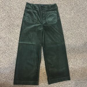 Colette Cropped Wide Leg Pants - Corduroy
